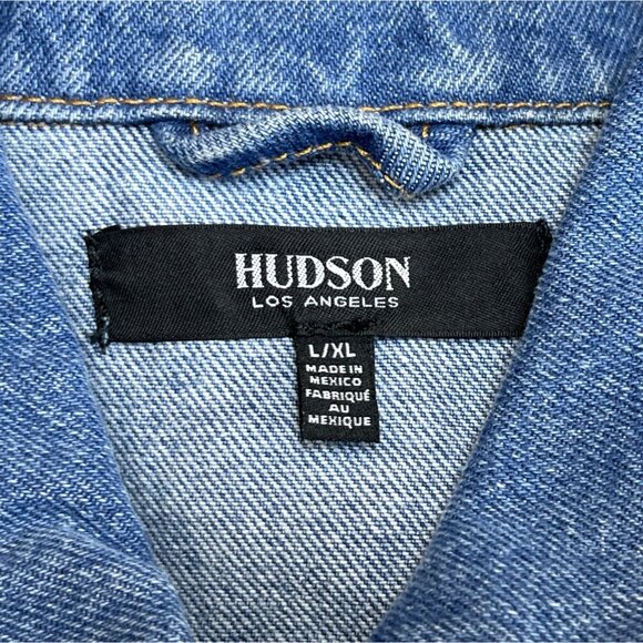 Hudson Women's Blue Denim Jacket Sz L/XL - Picture 5 of 7